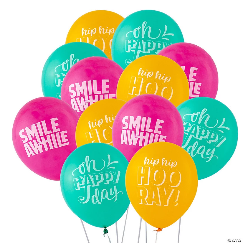 Happy Day 11" Latex Balloons 3 Happy Day 11" Latex Balloons