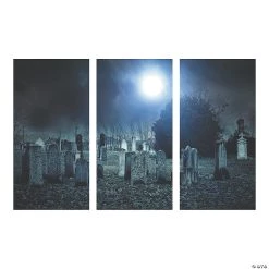 Haunted Cemetery Backdrop - 3 Pc. 5 Haunted Cemetery Backdrop - 3 Pc. -Party Decorations Sales Shop haunted cemetery backdrop 3 pc 13703555 a01