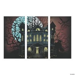 Haunted House Backdrop Halloween Decoration - 3 Pc. 5 Haunted House Backdrop Halloween Decoration - 3 Pc. -Party Decorations Sales Shop haunted house backdrop halloween decoration 3 pc 13603305 a01