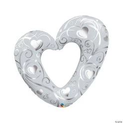 Hearts & Filigree Heart 42" Mylar Balloon