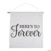 Here's to Forever Wedding Cotton Banner -Party Decorations Sales Shop heres to forever wedding cotton banner13808230