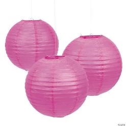 12" Solid Color Paper Lanterns - 6 Pc.