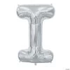 “I” Silver Letter 34" Mylar Balloon