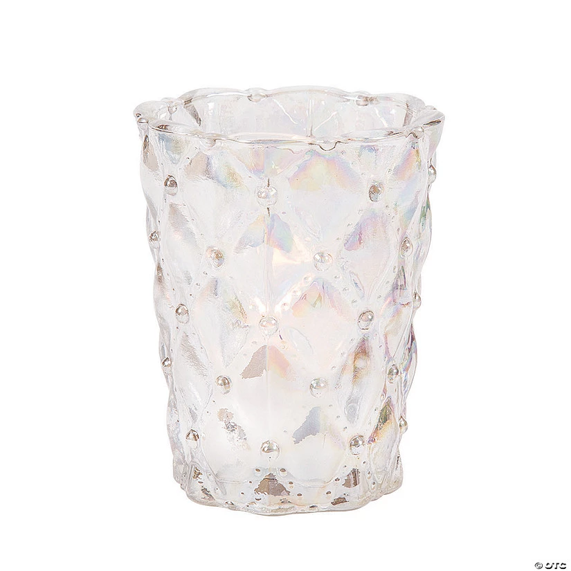 Iridescent Decorative Votive Candle Holders - 6 Pc. 3 Iridescent Decorative Votive Candle Holders - 6 Pc.