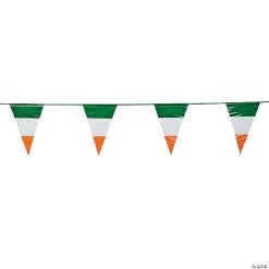 Irish Flag Plastic Pennant Banner