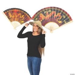 Jumbo Chinese New Year Bamboo Paper Hanging Fans - 2 Pc. -Party Decorations Sales Shop jumbo chinese new year bamboo paper hanging fans 2 pc 13823580 a01