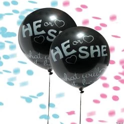 Jumbo Gender Reveal 36" Latex Balloons - 2 Pc.
