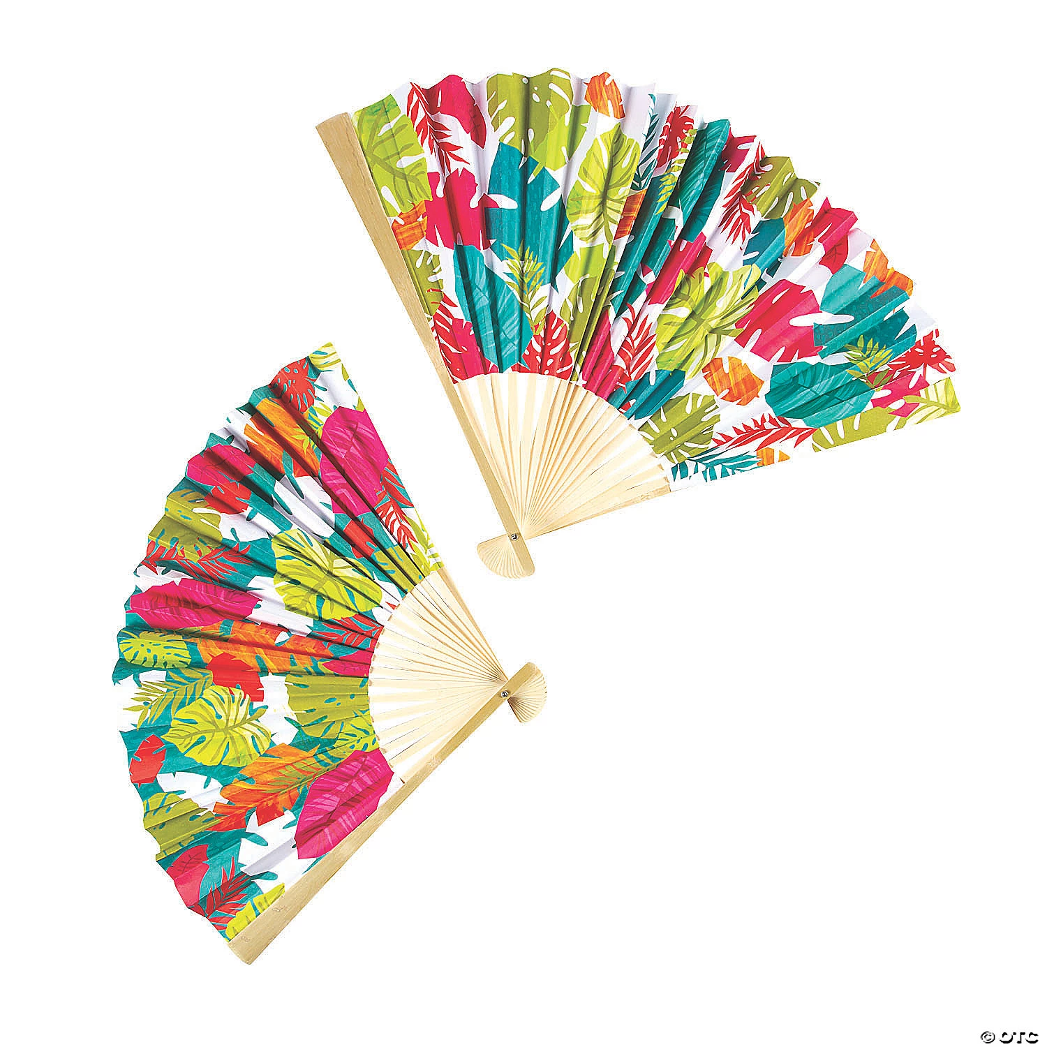 Jumbo Luau Bamboo Hanging Fans - 2 Pc. 3 Jumbo Luau Bamboo Hanging Fans - 2 Pc.