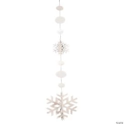 Jumbo Snowflake Hanging Decorations - 3 Pc.