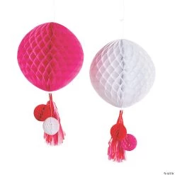 Jumbo Valentine Fiesta Honeycomb Hanging Decorations - 2 Pc.