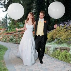 Jumbo 36" Latex Balloons - 2 Pc. -Party Decorations Sales Shop jumbo white 36 latex balloons 2 pc 13575738 a02