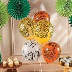 Jungle Animal Print 11" Latex Balloons - 50 Pc. -Party Decorations Sales Shop jungle animal print 11 latex balloons 50 pc 17 1108 a02