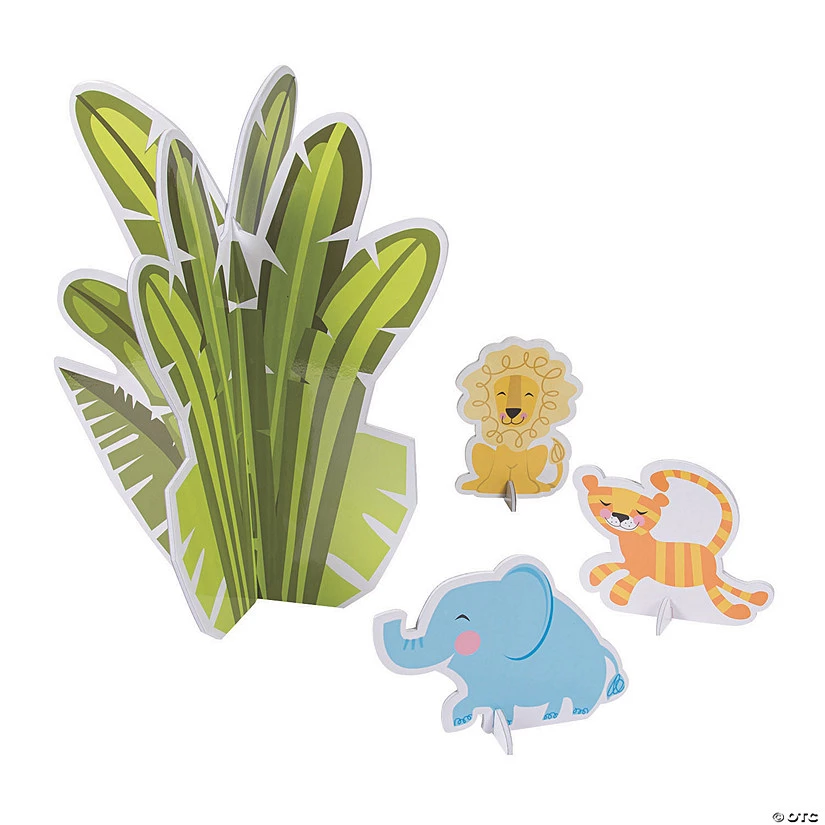 Jungle Baby Shower Centerpiece - 4 Pc. 3 Jungle Baby Shower Centerpiece - 4 Pc.