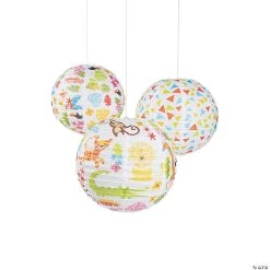 Jungle Baby Shower Hanging Paper Lanterns - 6 Pc.