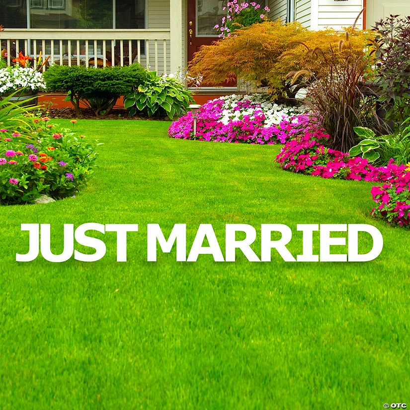 Just Married Letters Yard Sign 3 Just Married Letters Yard Sign