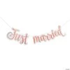 Just Married Rose Gold Foil Banner -Party Decorations Sales Shop just married rose gold foil banner13829672