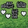 Just Married Yard Sign Set - 6 Pc. 2 Just Married Yard Sign Set - 6 Pc. -Party Decorations Sales Shop just married yard sign set 6 pc 13970942