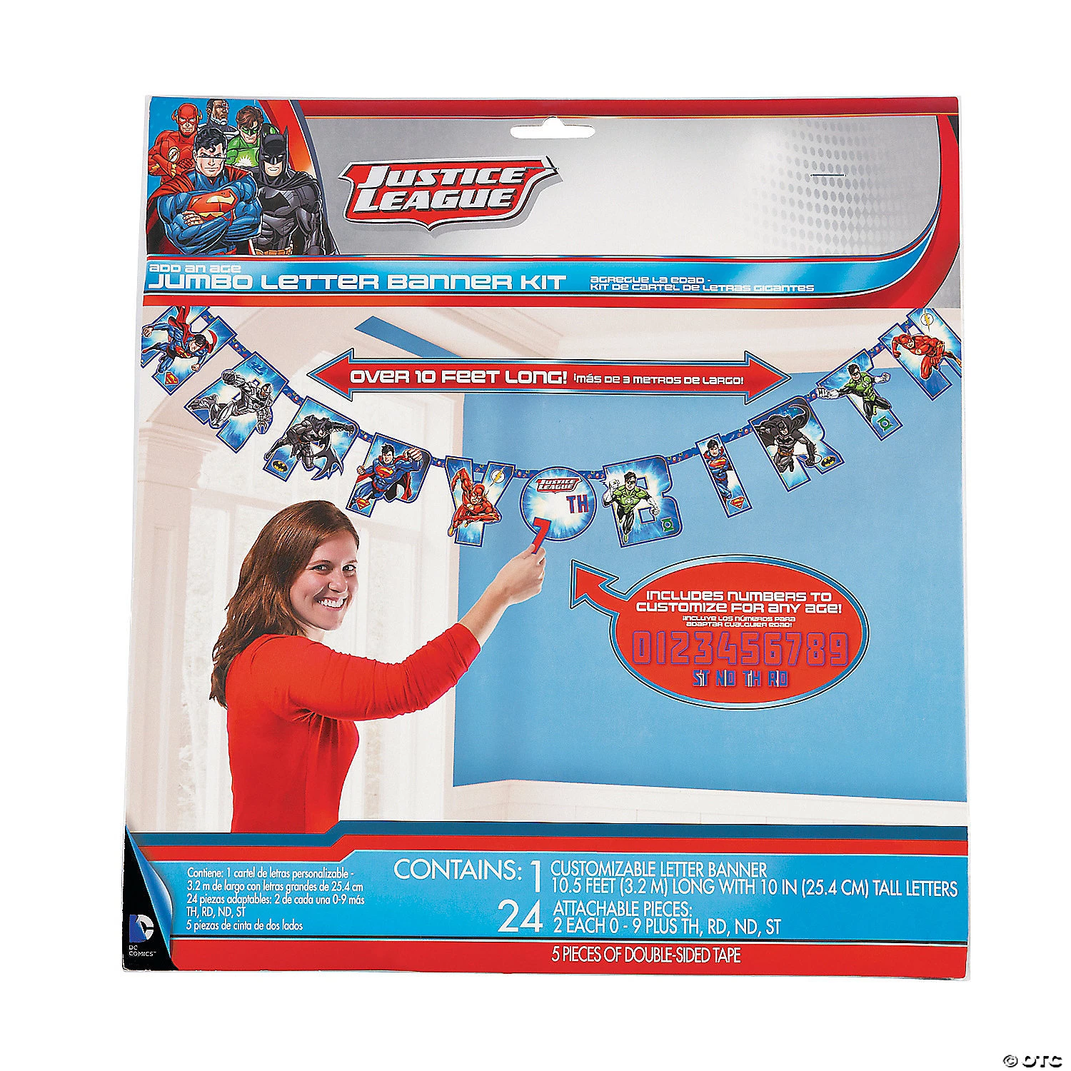 Justice League™ Add-an-Age Jumbo Letter Paper Banner 5 Justice League™ Add-an-Age Jumbo Letter Paper Banner - Image 3