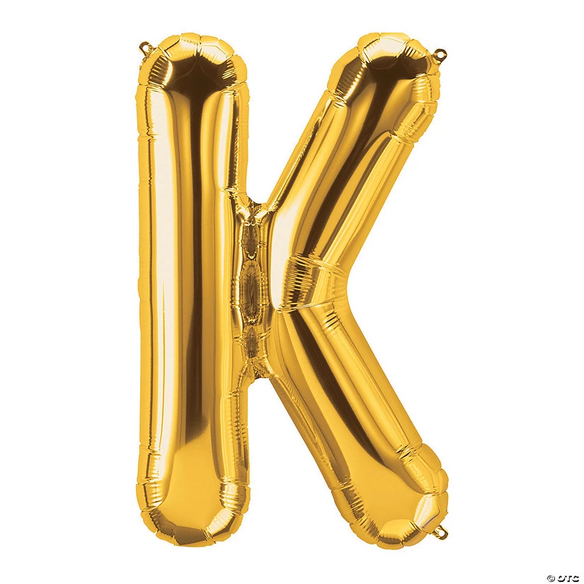 K Gold Letter 34" Mylar Balloon 3 K Gold Letter 34" Mylar Balloon