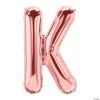 K Rose Gold Letter 34" Mylar Balloon -Party Decorations Sales Shop k rose gold letter 34 mylar balloon13930320