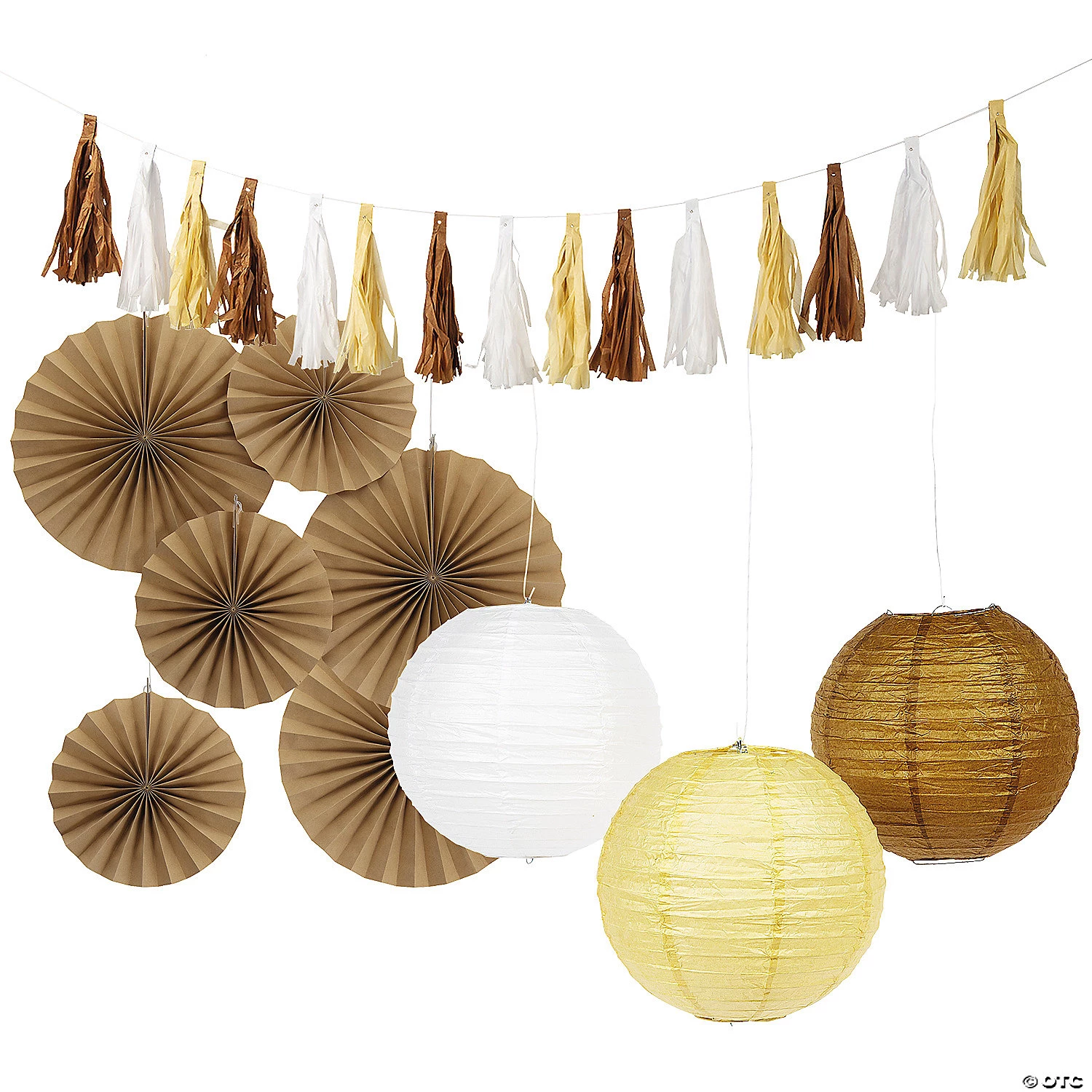 Kraft Paper Hanging Decor Decorating Kit - 13 Pc. 3 Kraft Paper Hanging Decor Decorating Kit - 13 Pc.