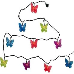 Kurt Adler #UL4338 Novelty Butterfly String Lights, Multi-Colored, 11.5 feet