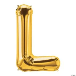 L Gold Letter 34" Mylar Balloon