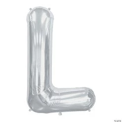 “L” Silver Letter 34" Mylar Balloon
