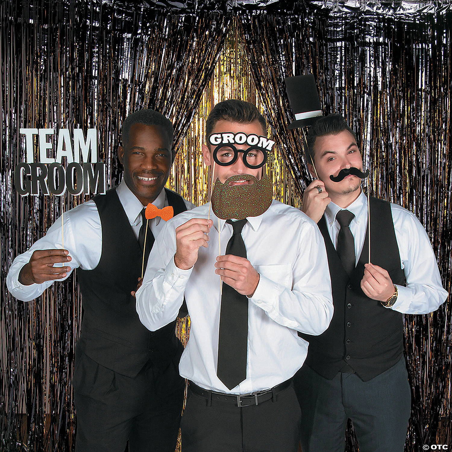 Large Metallic Fringe Backdrop Curtains 4 Large Metallic Fringe Backdrop Curtains - Image 2