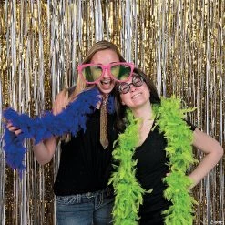 Large Metallic Fringe Backdrop Curtains -Party Decorations Sales Shop large gold metallic fringe backdrop curtain3 6195 a02