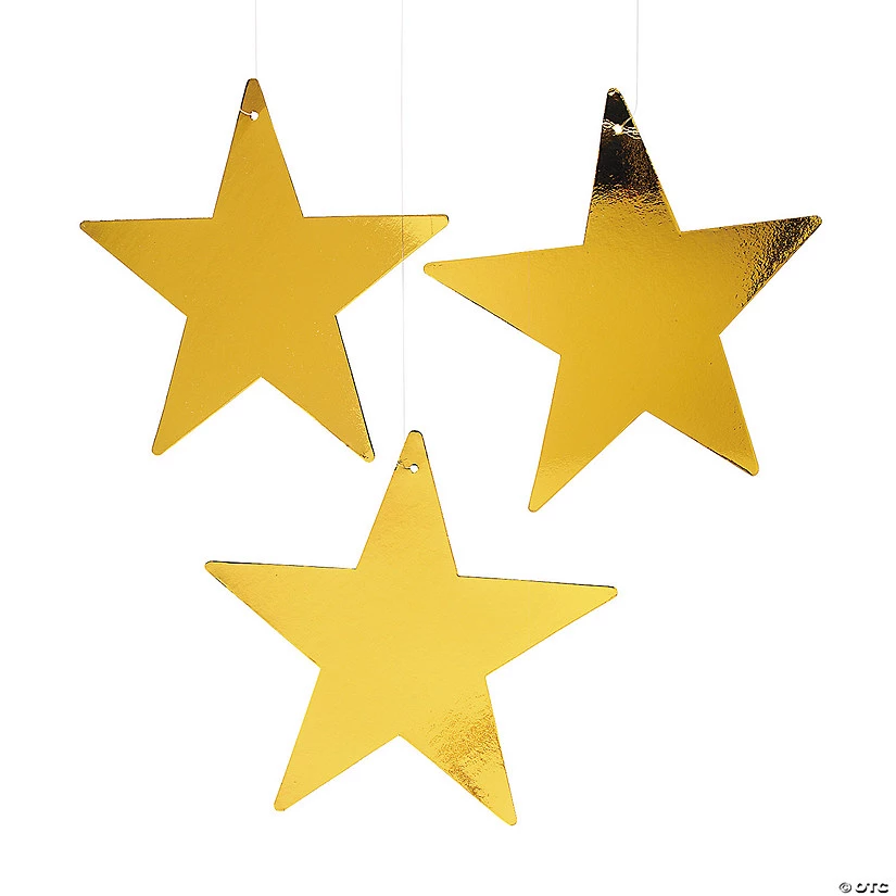 Metallic Stars - 12 Pc. 3 Metallic Stars - 12 Pc.