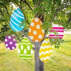 Large Hanging Easter Egg Decorations - 6 Pc. 7 Large Hanging Easter Egg Decorations - 6 Pc. -Party Decorations Sales Shop large hanging easter egg decorations 6 pc 13961526 a02