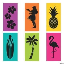 Large Luau Silhouette Backdrop - 6 Pc. 5 Large Luau Silhouette Backdrop - 6 Pc. -Party Decorations Sales Shop large luau silhouette backdrop 6 pc 13836246 a01