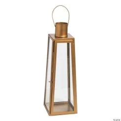 Large Metallic Gold Lantern