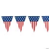 Large Patriotic Plastic Pennant Banner
