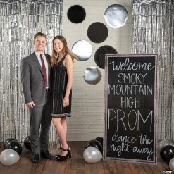 Large Metallic Fringe Backdrop Curtains -Party Decorations Sales Shop large silver metallic fringe backdrop curtain3 6194 a02