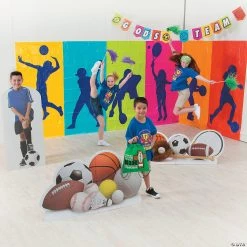 Large Sports VBS Backdrop Banner - 6 Pc. -Party Decorations Sales Shop large sports vbs backdrop banner 6 pc 13794133 a03