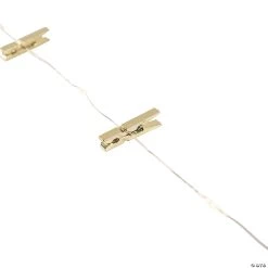 LED Gold Photo Clip String Lights 7 LED Gold Photo Clip String Lights -Party Decorations Sales Shop led gold photo clip string lights13948161 a02