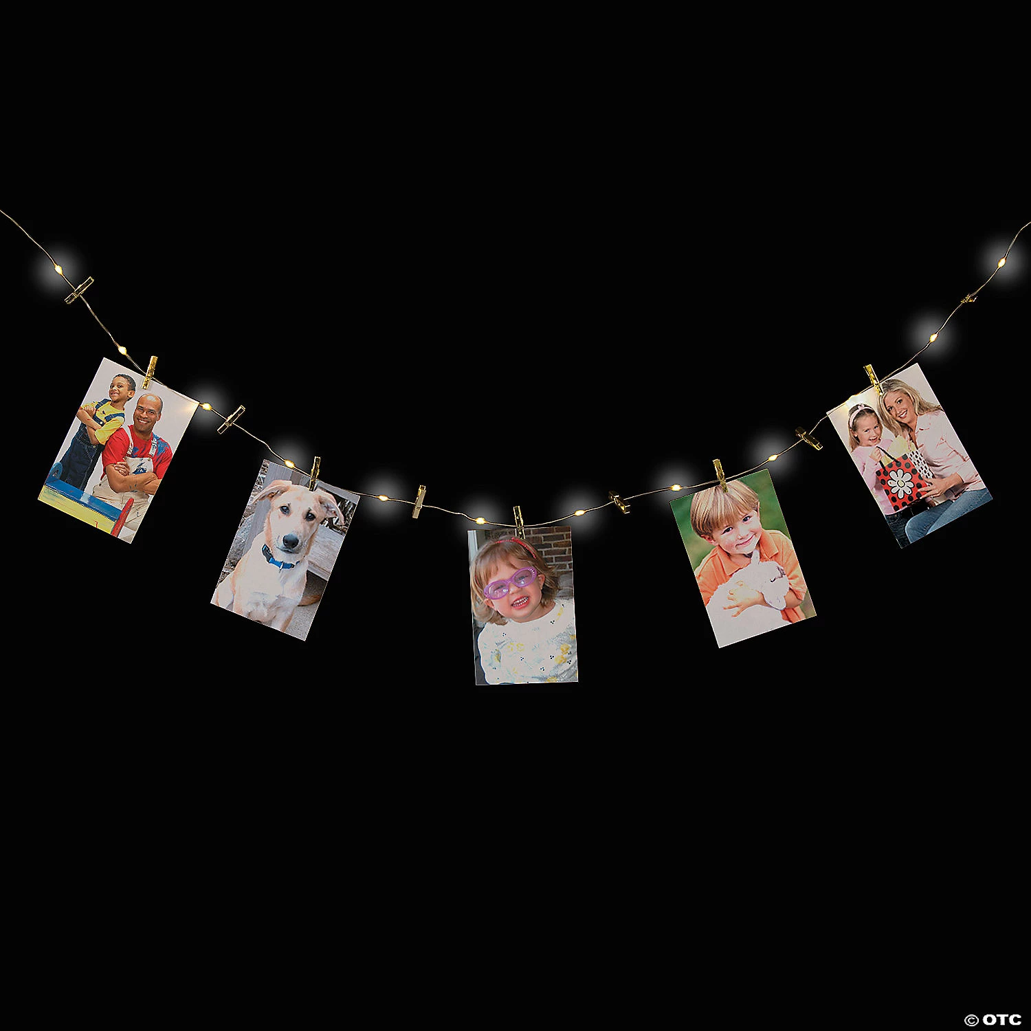 LED Gold Photo Clip String Lights 3 LED Gold Photo Clip String Lights