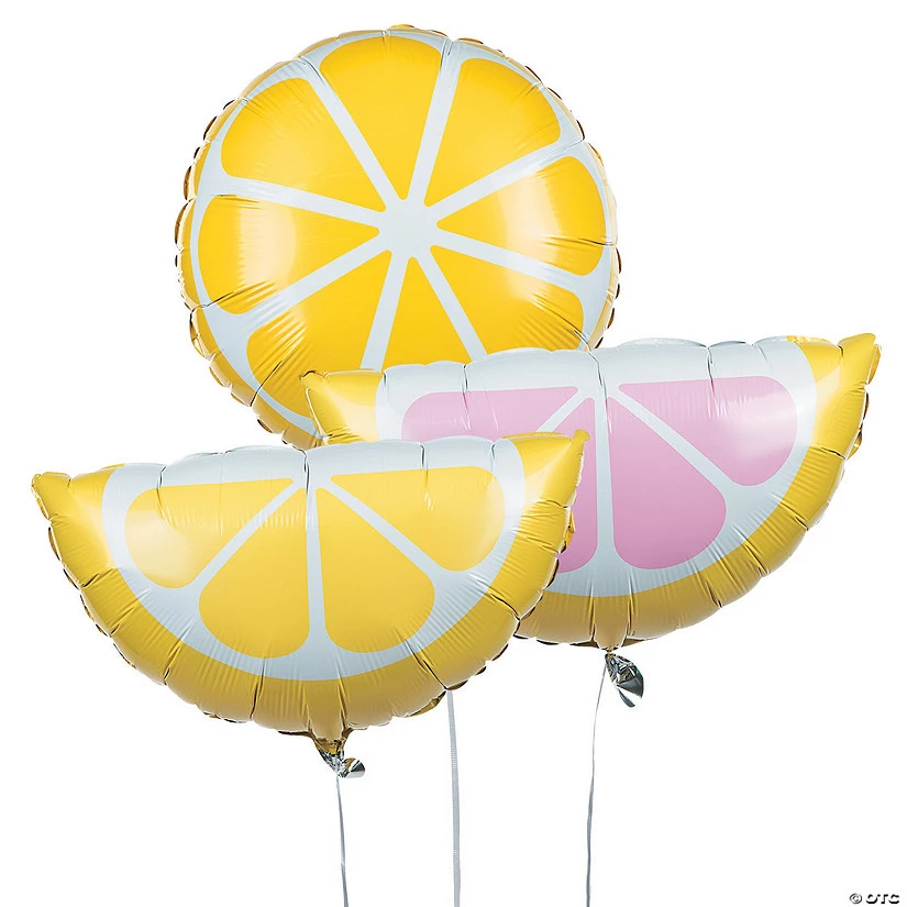 Lemonade Party 11 1/2" - 20 1/4" Mylar Balloons - 3 Pc. 3 Lemonade Party 11 1/2" - 20 1/4" Mylar Balloons - 3 Pc.