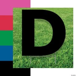 Letter D Yard Signs