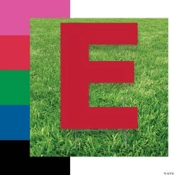 Letter E Yard Signs