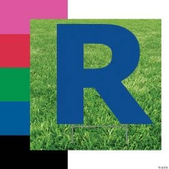 Letter R Yard Signs