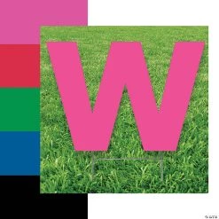 Letter W Yard Signs