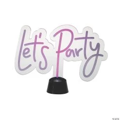 Light-Up Let’s Party Sign -Party Decorations Sales Shop light up let s party sign13957148 a01