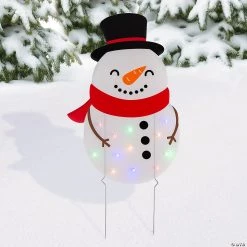 Light-Up Snowman Yard Sign Kit -Party Decorations Sales Shop light up snowman yard sign kit14091636 a01