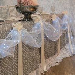 Light-Up White Mesh Metallic Roll Party Lights 7 Light-Up White Mesh Metallic Roll Party Lights -Party Decorations Sales Shop light up white mesh metallic roll party lights13725686 a02