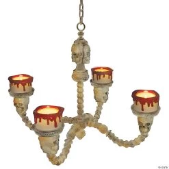 Lighted Bone Chandelier
