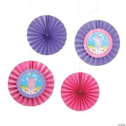 Lil' Llama 1st Birthday Hanging Fans - 12 Pc.