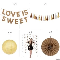 Love Is Sweet Hanging Decor Decorating Kit - 15 Pc. -Party Decorations Sales Shop love is sweet hanging decor decorating kit 15 pc 14092263 a01